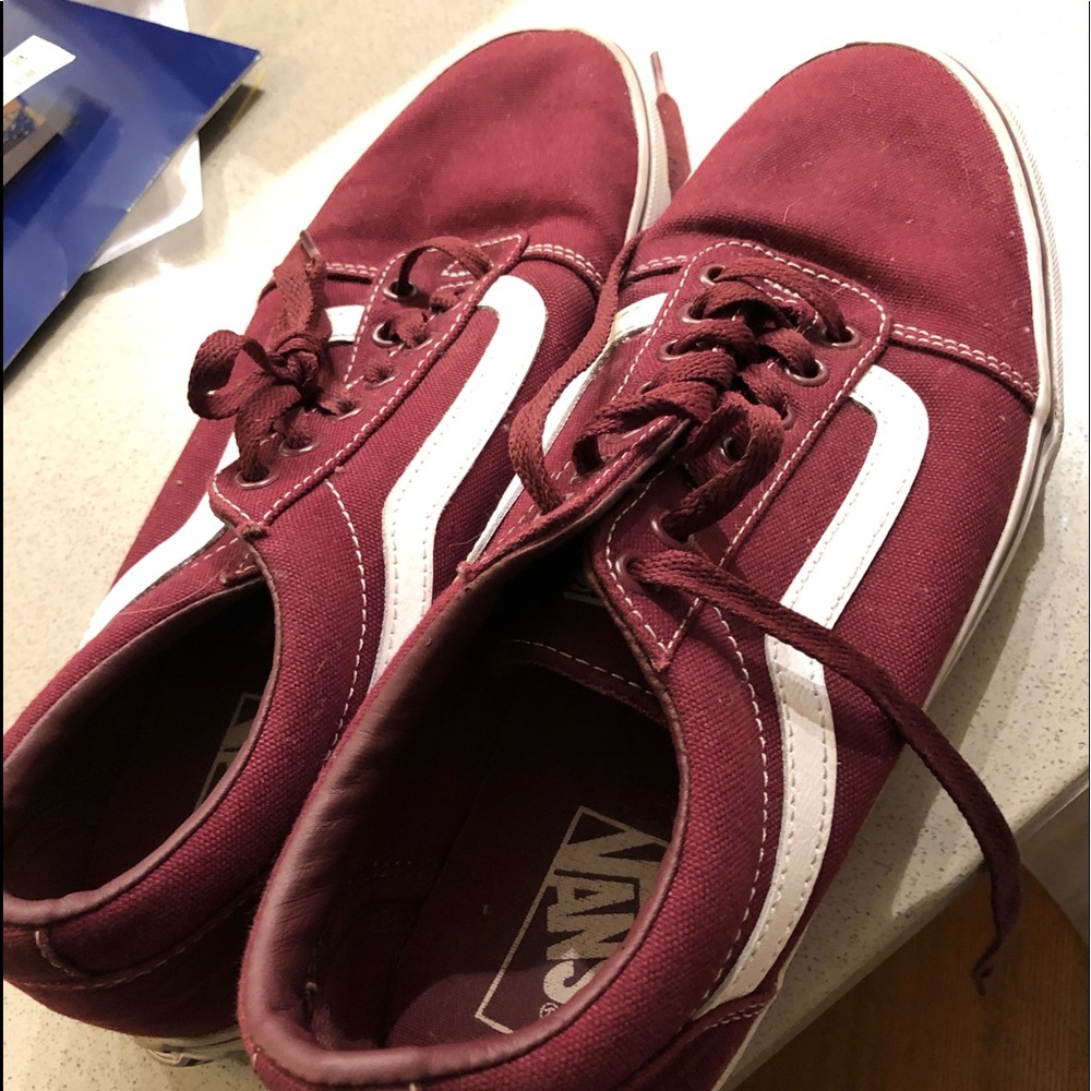 Maroon old skool vans